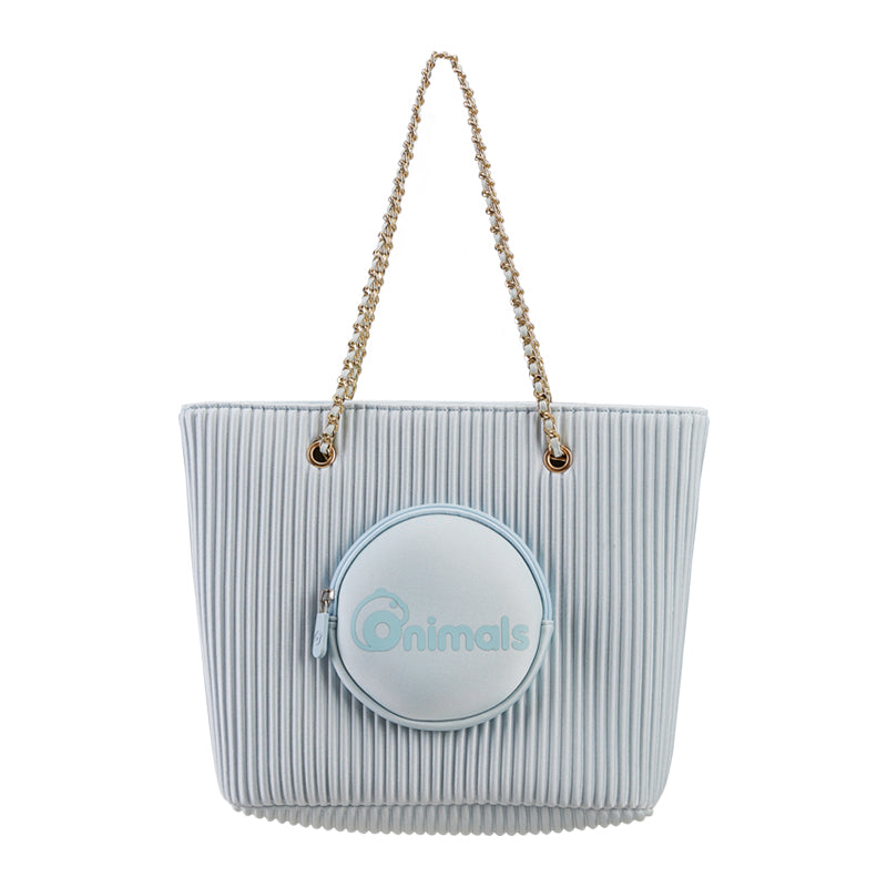ONIMALS Hot Selling Fashion Soild Color Women Tote Hand Bag with Chain Handle