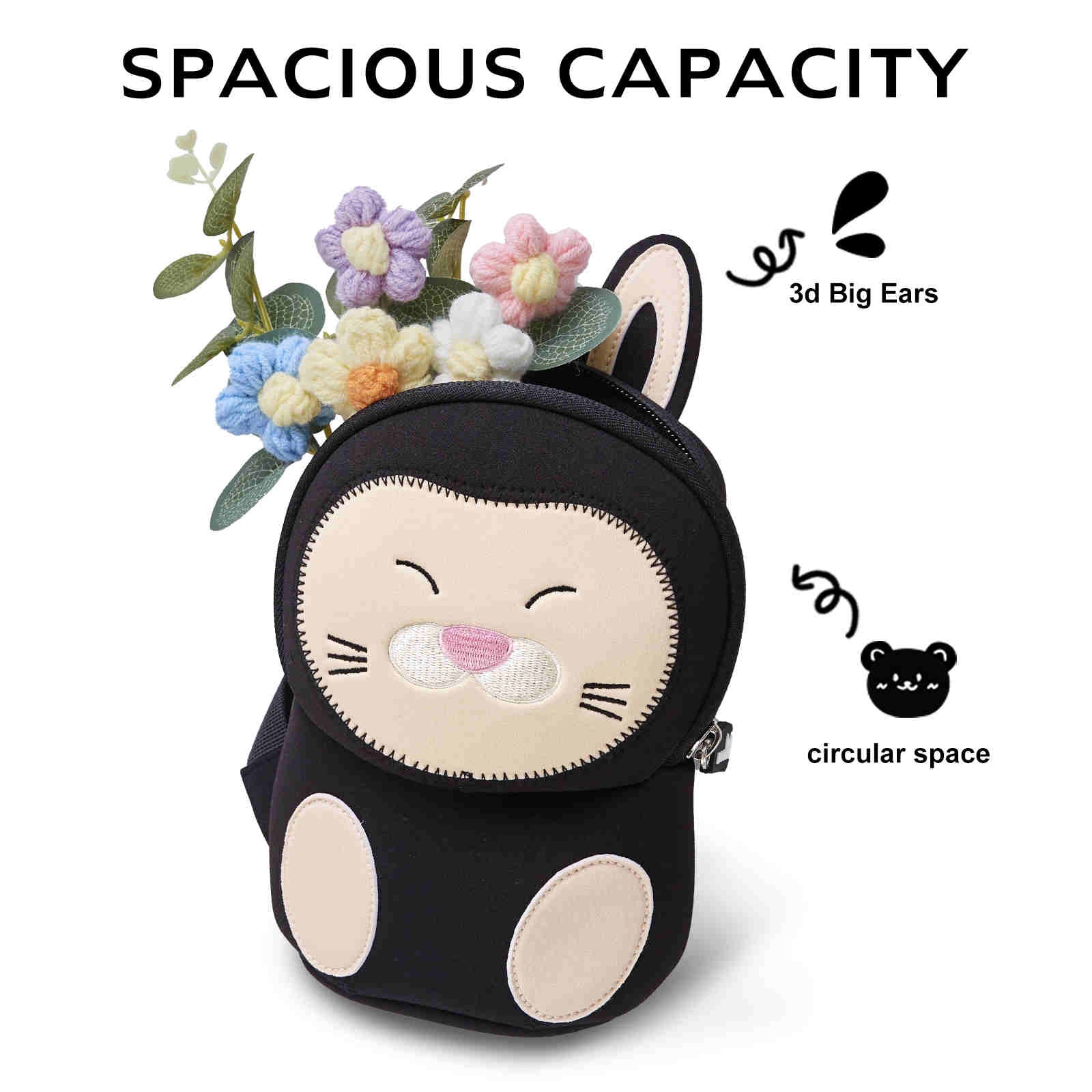 NOHOO Waterproof School Backpack for Kids Cartoon Style Chest Bag with Zipper Closure for Age 2 Years Old Boys and Girls