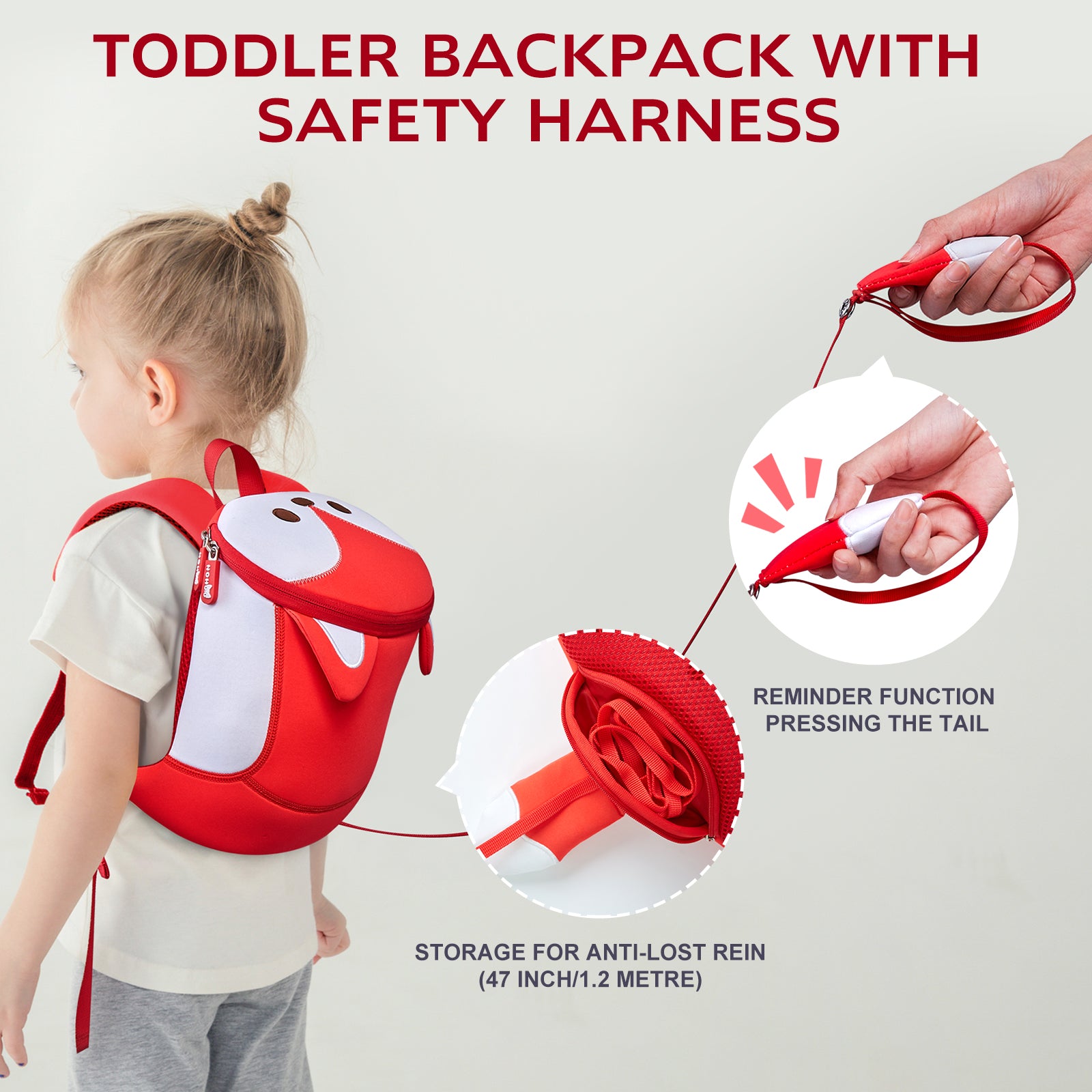 Top Quality Fox Backpack School Bag for Girls Fox Style for Toddler Kids Ages 2 Years Old Above School Bag Cartoon Design