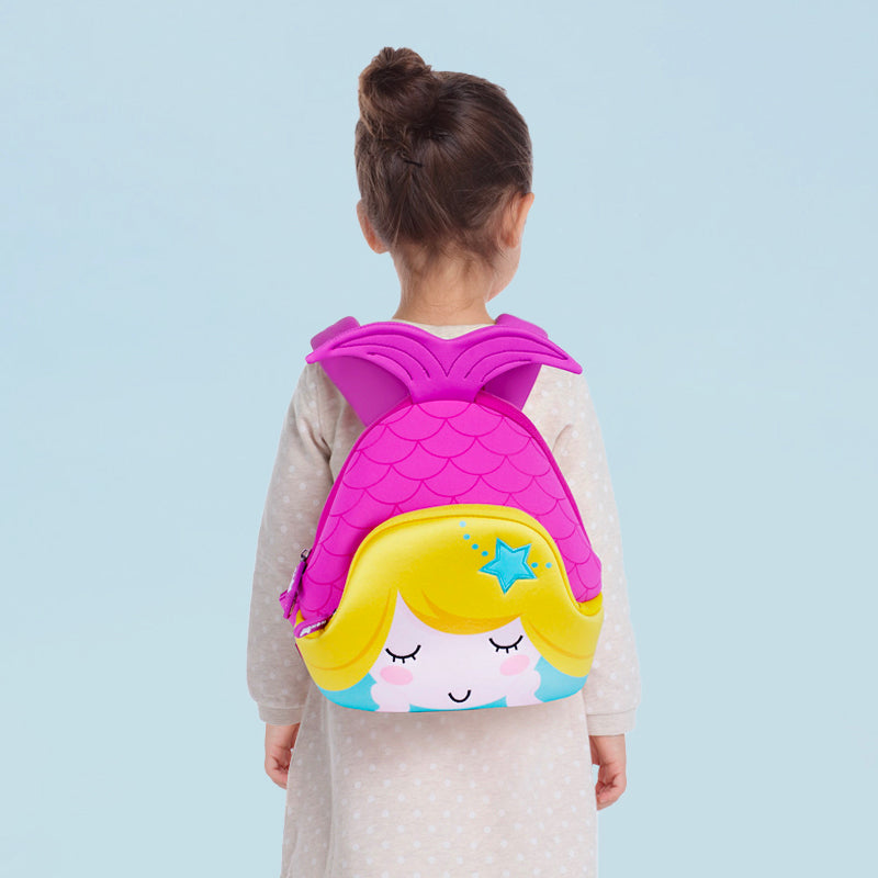 NOHOO Mermaid Snack Backpack Toddler Girls Bags for Kids Cartoon Kids School Bags