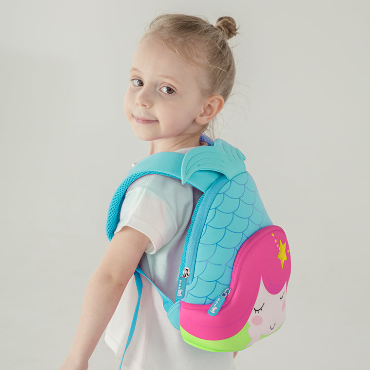 NOHOO Mermaid Snack Backpack Toddler Girls Bags for Kids Cartoon Kids School Bags