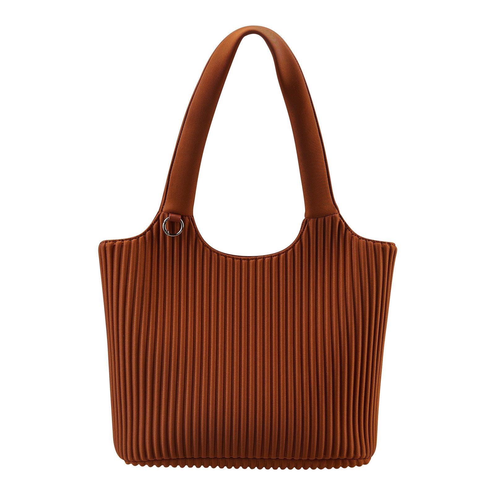 ONIMALS Fashion Women's Tote Bag Vertical Pleated Texture with U-Shaped Handle Large Capacity Shoulder Bag