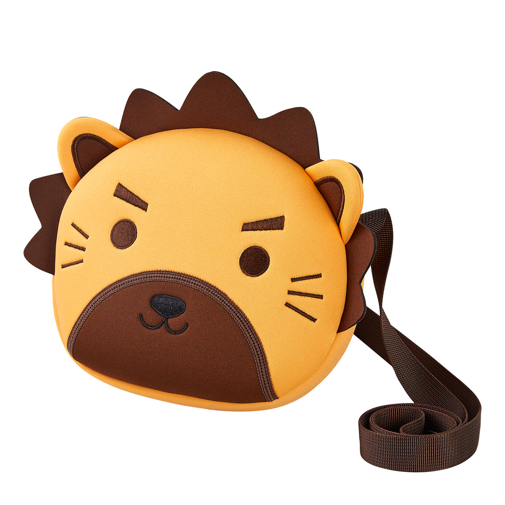 NOHOO Hot Selling 3D Shape Brown Bear Shape Mini Wallet Crossbody Bag for Kids Boys Girls