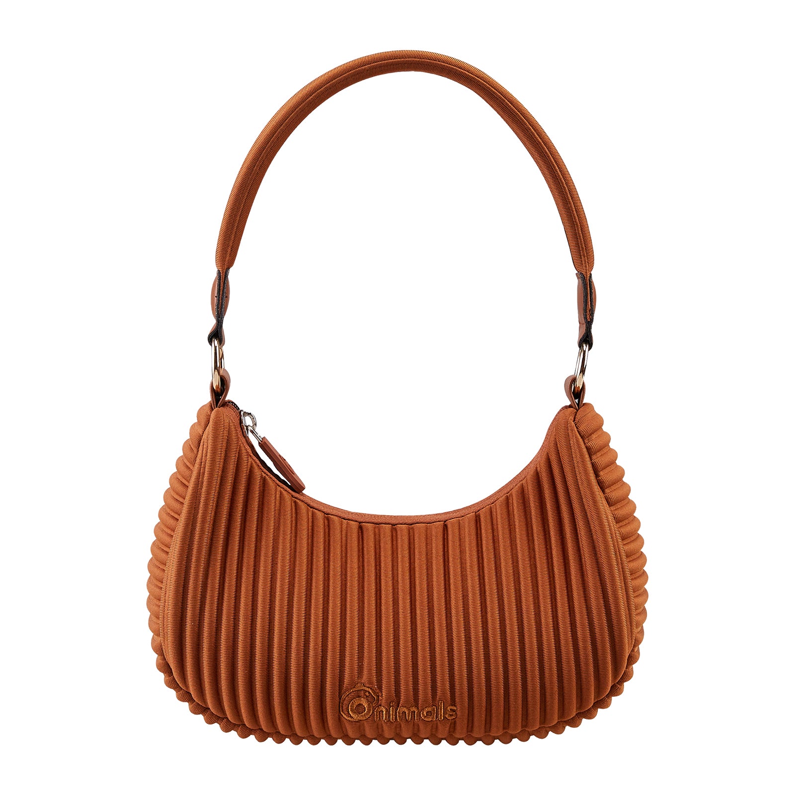 Onimals Fashion Women's Crescent Bag Vertical Pleated Texture Padded Handle Shoulder Bag Custom Logo Accepted