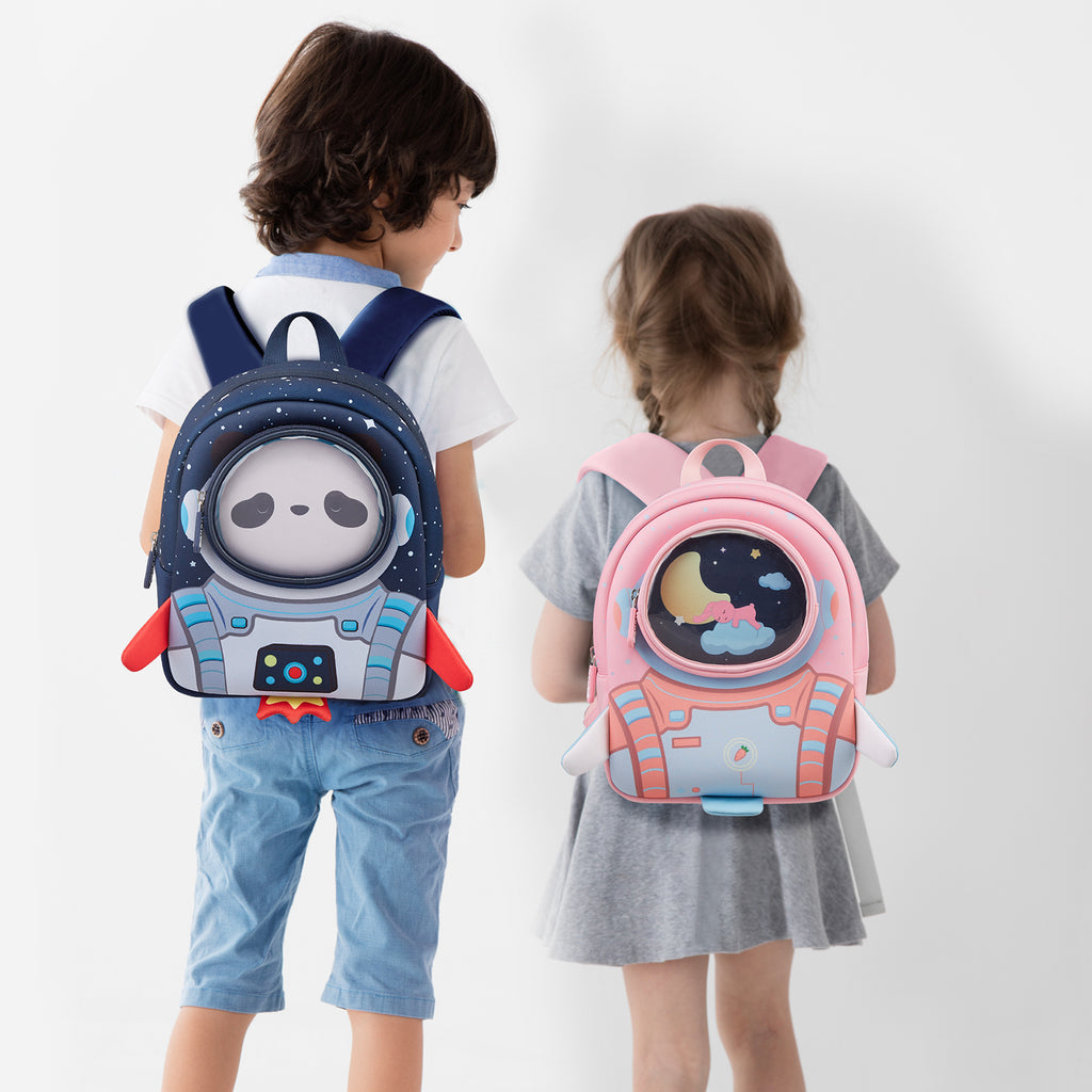 NOHOO High Quality New Children's Cartoon Cute Rocket Shoulder Kindergarten School Bag for Unisex