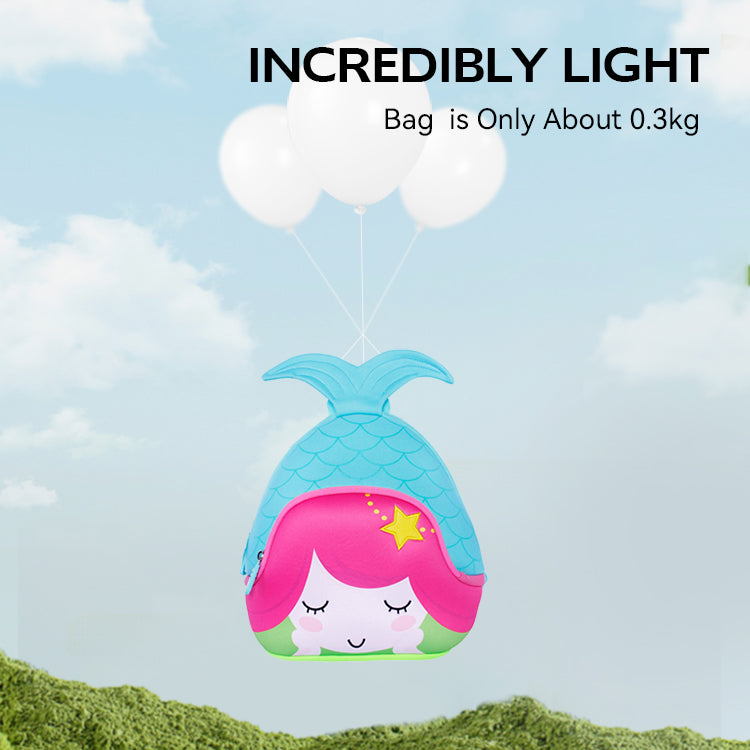 NOHOO Mermaid Snack Backpack Toddler Girls Bags for Kids Cartoon Kids School Bags