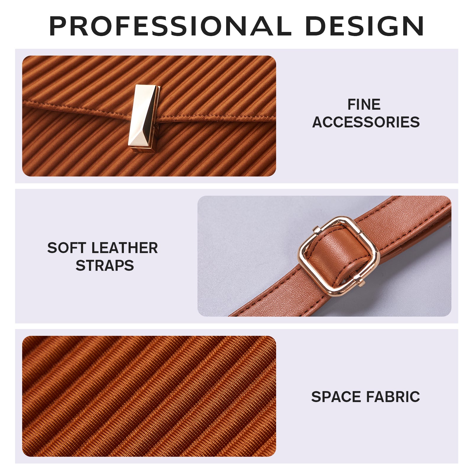 ONIMALS New Arrival Women's Diagonal Pleated Flap Bag 2-Way Convertible Shoulder Bag with Metal Lock Clasp