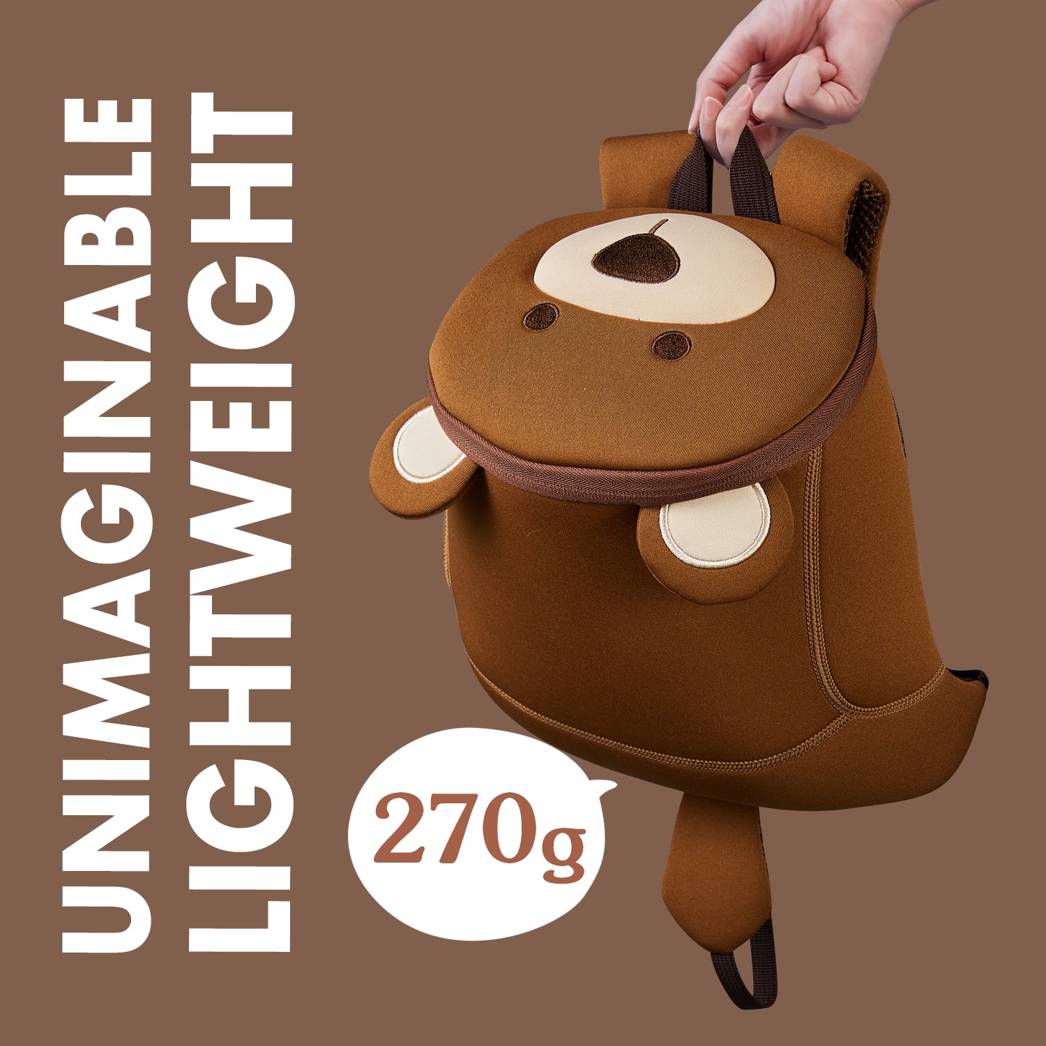 Nohoo Anti-lost Hot Selling Traveling Bag Cute Brown Bear Style for Ages 2 Years Old Above Kids Backpack