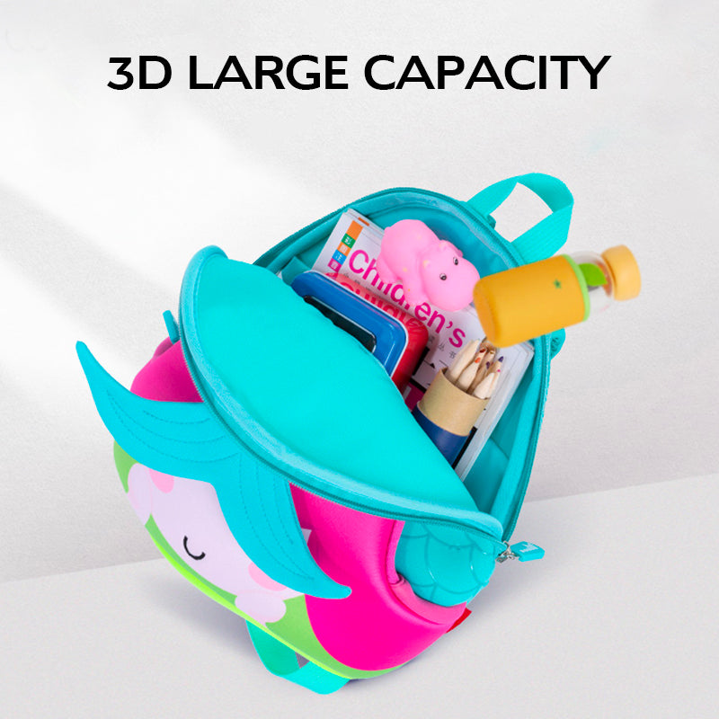NOHOO Mermaid Snack Backpack Toddler Girls Bags for Kids Cartoon Kids School Bags
