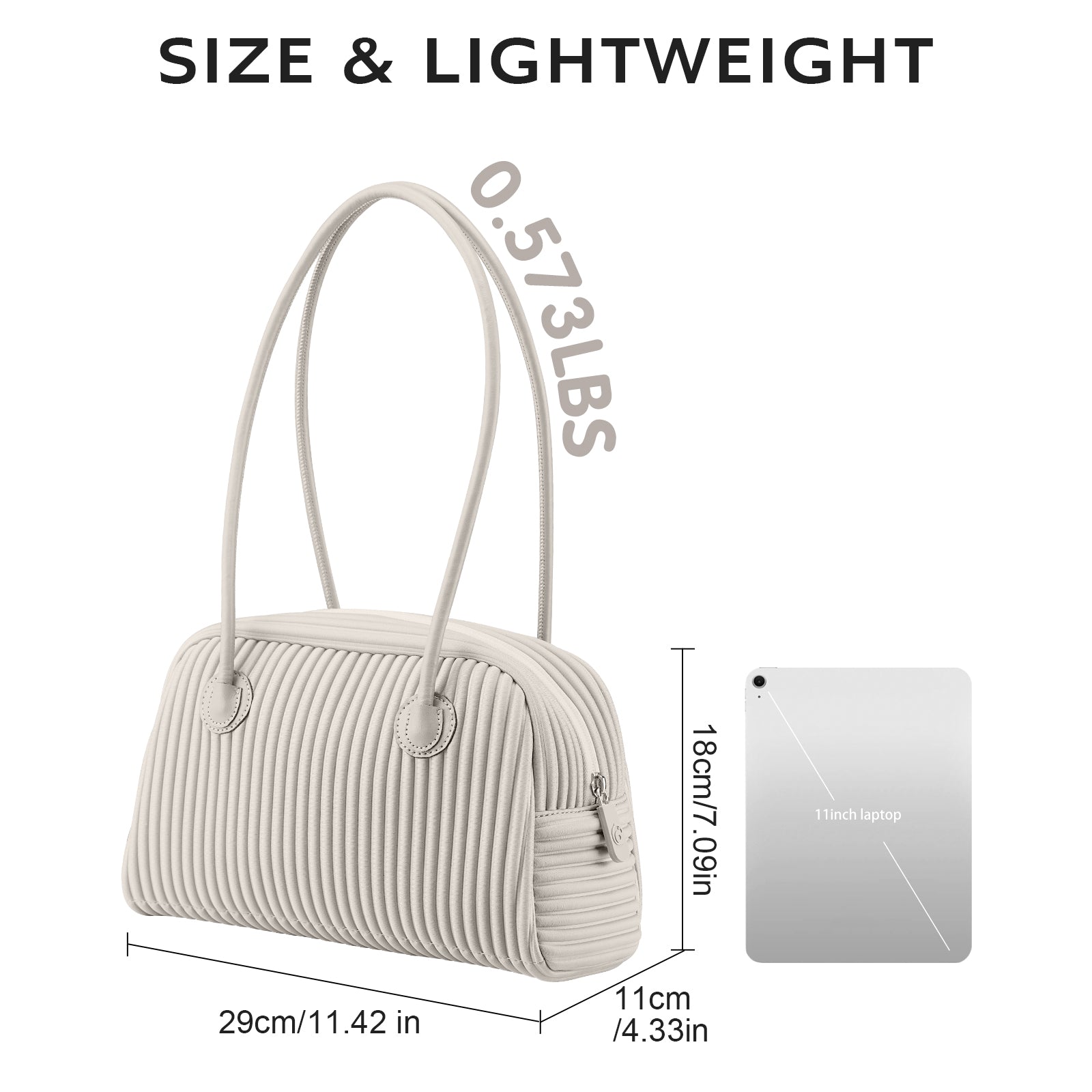 ONIMALS Retro Women's Bowling Bag Vertical Pleated Textured Handle Shoulder Bag for Wholesale & Boutique