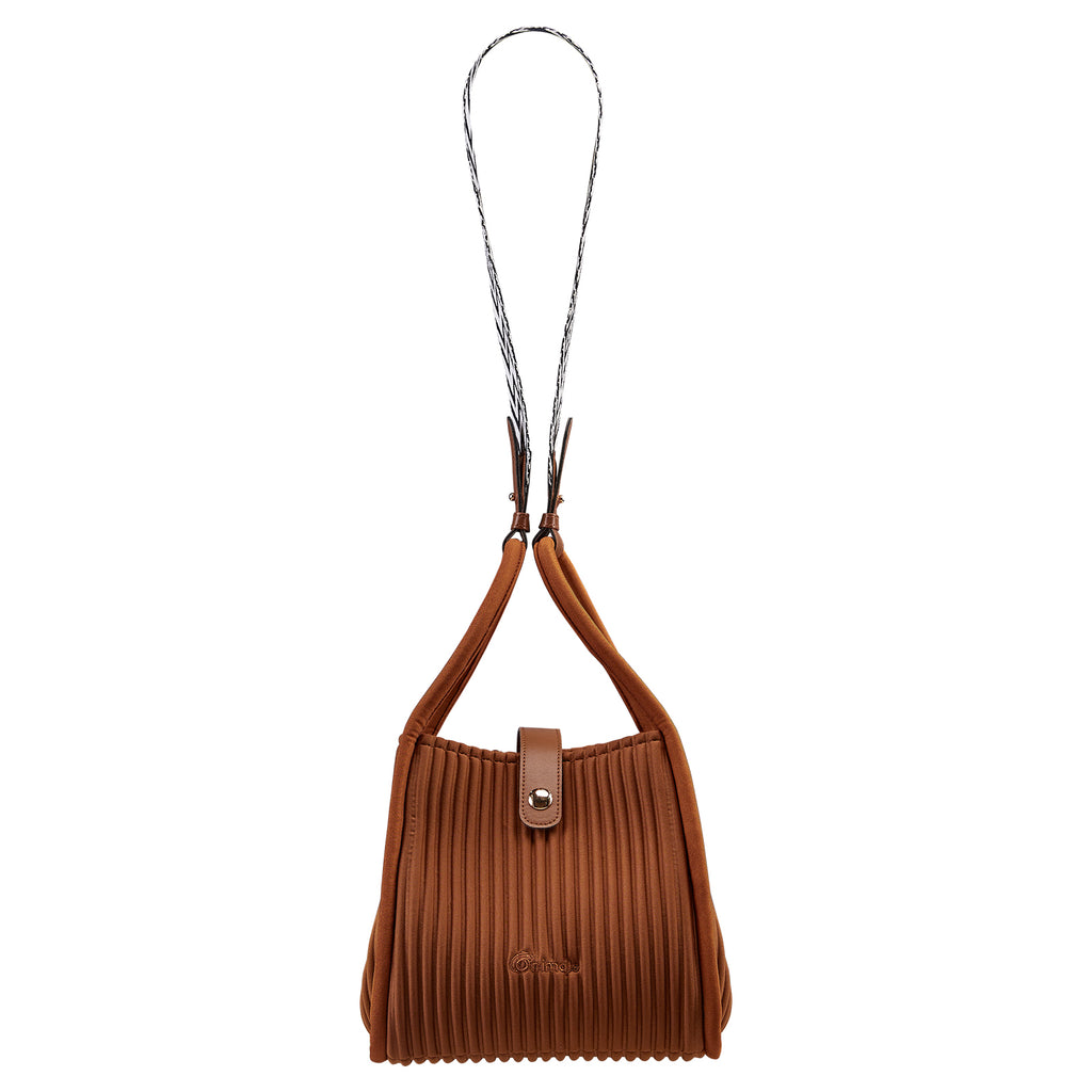 ONIMALS Wholesale Vertical Pleated Bucket Bags Bulk Available 2-Way Convertible Handbags Custom Logo Accepted for Boutiques