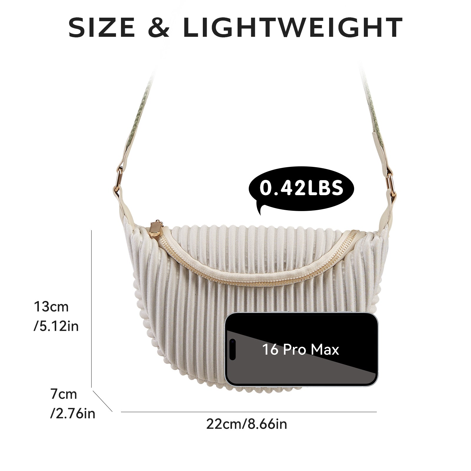 ONIMALS Hot Selling Women Solid Color Eco-friendly Crossbody Bag for Daily Use with Zipper