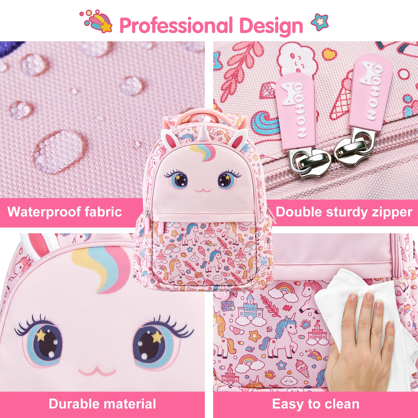 NOHOO New Fashion Mermaid Backpack Kid's School Bags for Simggle Series Teenagers Back Bags