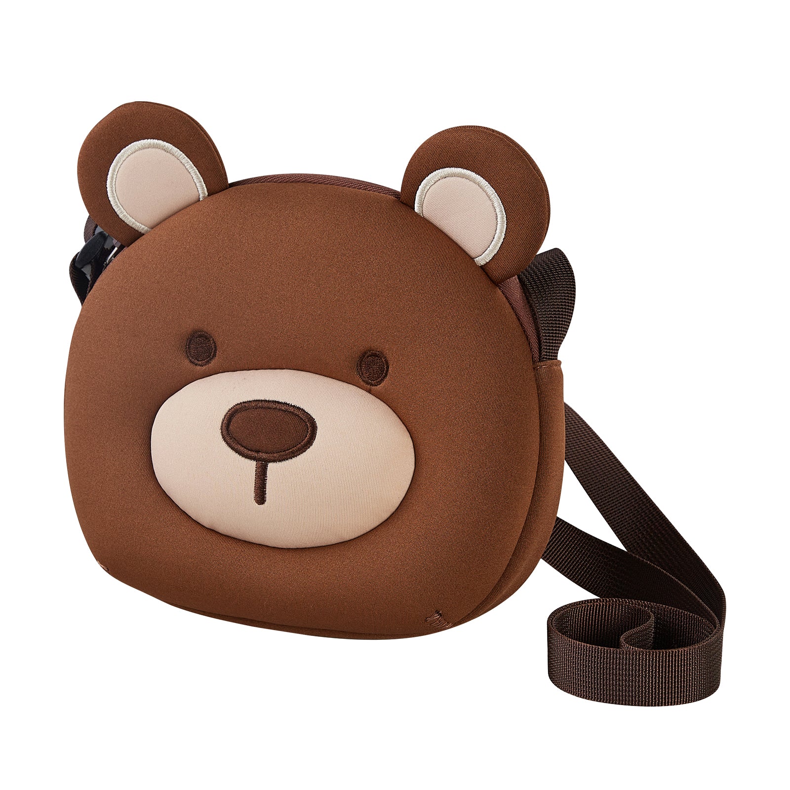 NOHOO Hot Selling 3D Shape Brown Bear Shape Mini Wallet Crossbody Bag for Kids Boys Girls