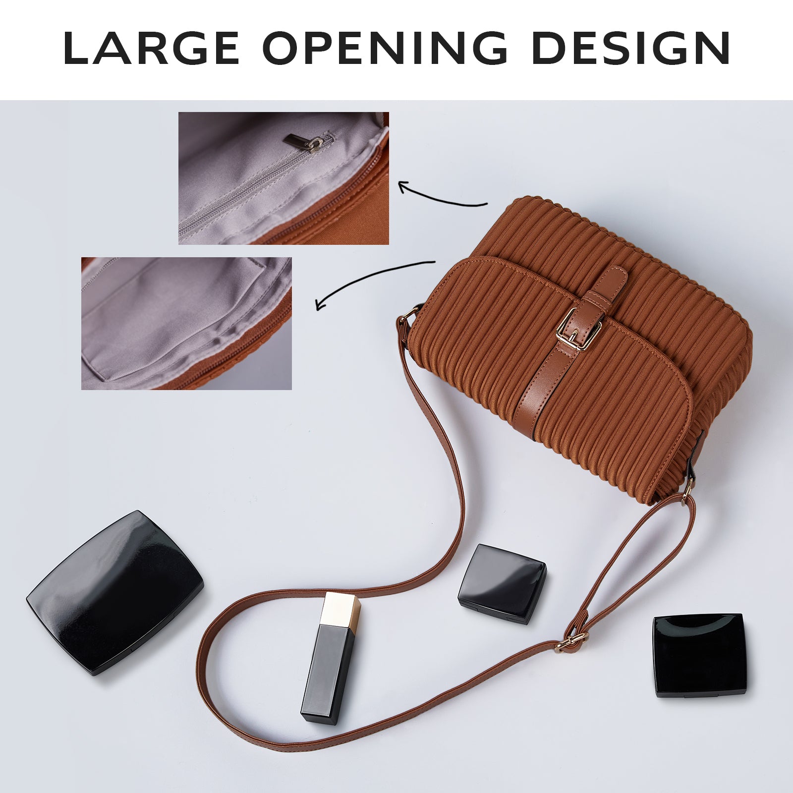 ONIMALS women solid color crossbody bag