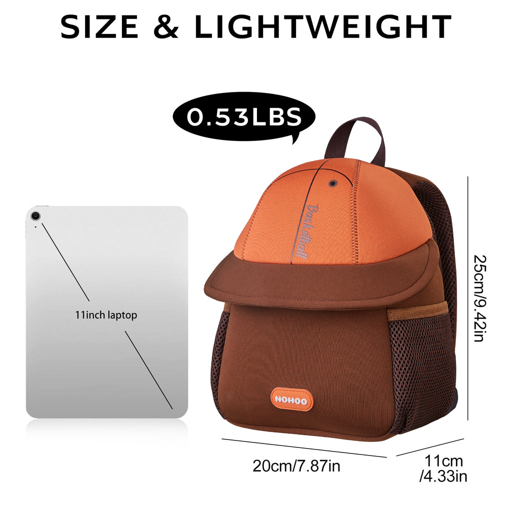 NOHOO 3D Basketball Kids Backpack Cute Sports Toddler School Bag Birthday Gift for Boys