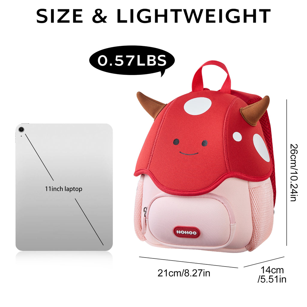 NOHOO Cartoon Cute Kids Backpack Angel Children's School Bags for Kindergarten Kids Bag Child Backpack Washable