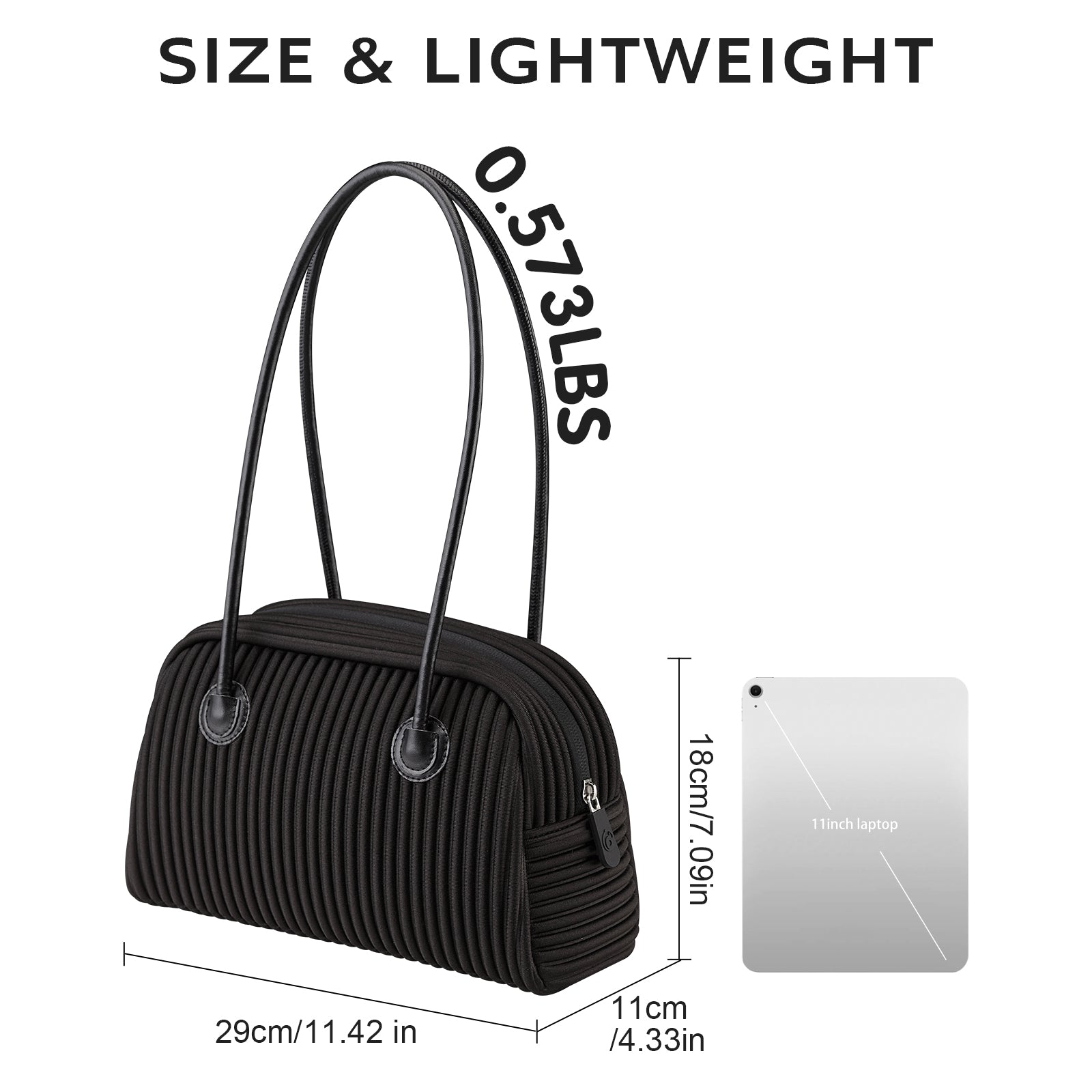 ONIMALS Retro Women's Bowling Bag Vertical Pleated Textured Handle Shoulder Bag for Wholesale & Boutique