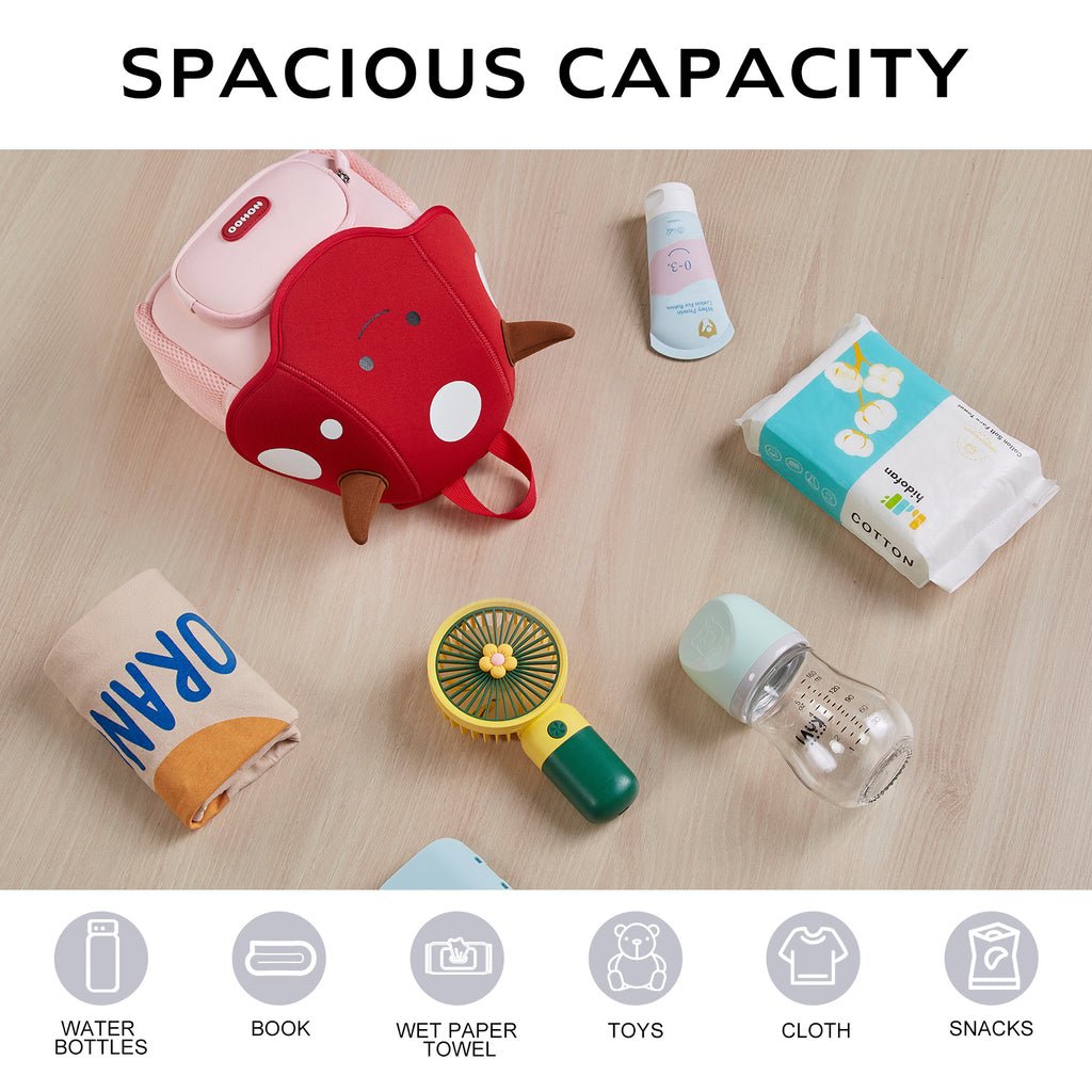 NOHOO Cartoon Cute Kids Backpack Angel Children's School Bags for Kindergarten Kids Bag Child Backpack Washable