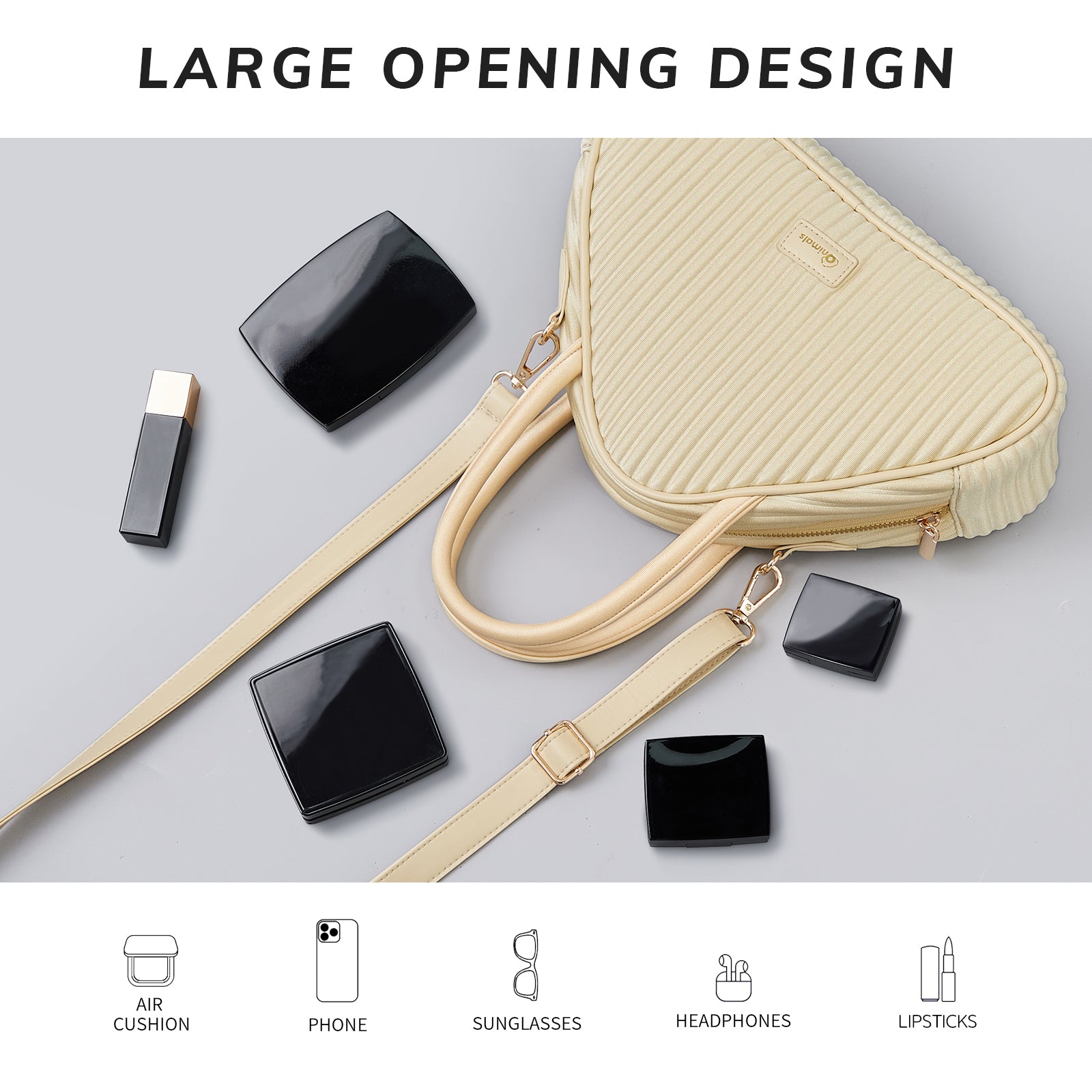 ONIMALS Hot Selling Solid Color Elegance Triangular Design Women Hand Bag for Daily Use