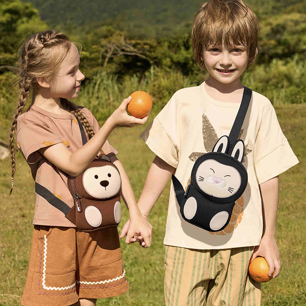 NOHOO Waterproof School Backpack for Kids Cartoon Style Chest Bag with Zipper Closure for Age 2 Years Old Boys and Girls