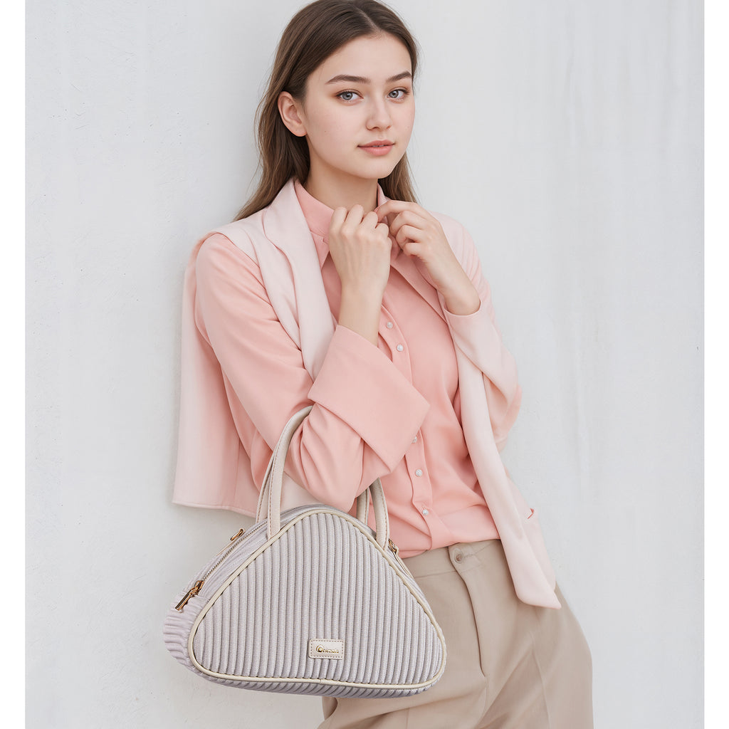 ONIMALS Hot Selling Solid Color Elegance Triangular Design Women Hand Bag for Daily Use