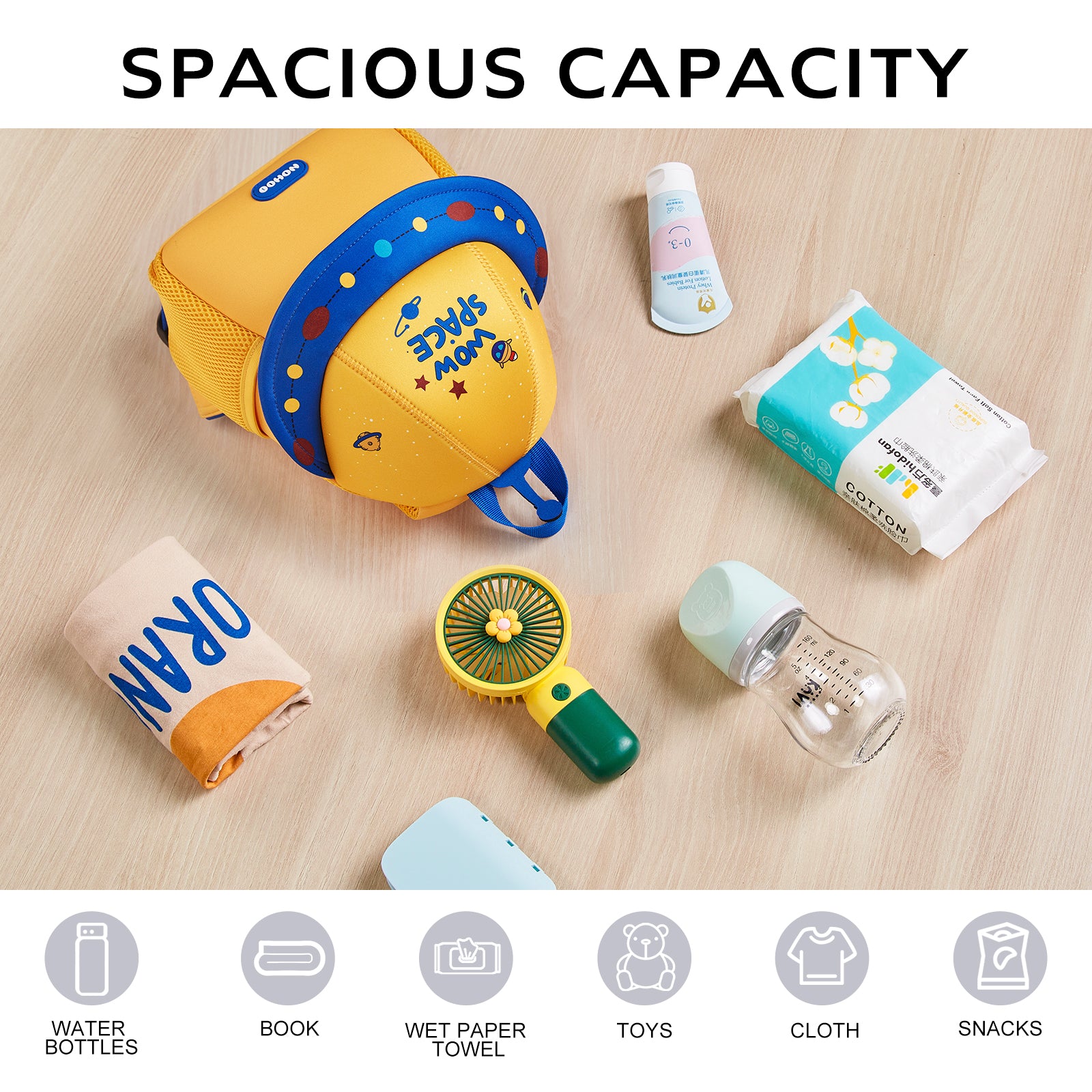 NOHOO High Quality 3D Cartoon Modeling Ice Cream Kids Backpack for Kindergarten and Elementary School Unisex
