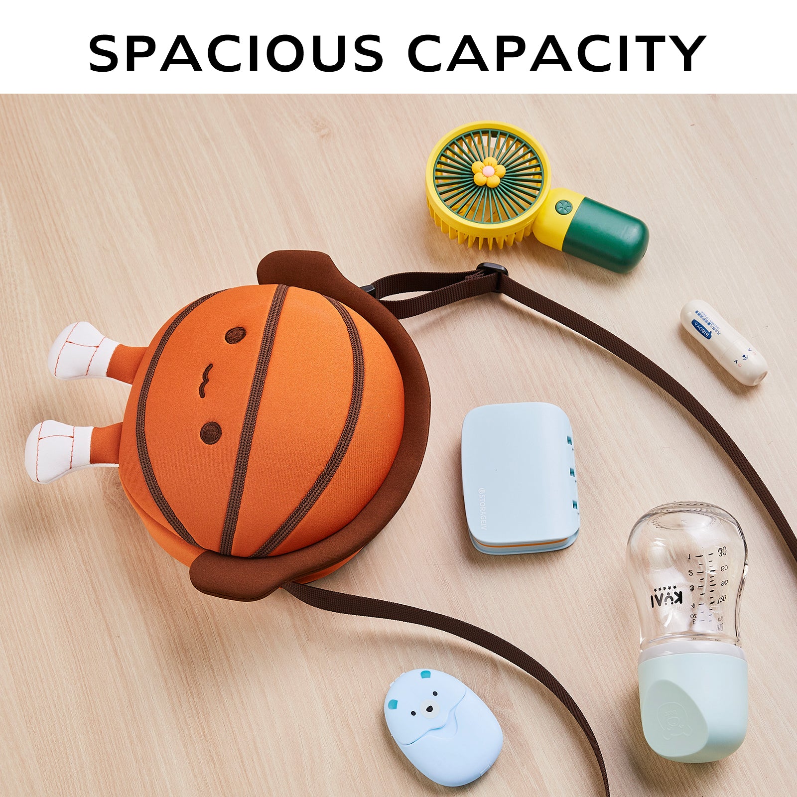NOHOO Kids Funny Cute Patterned Football Shape School Fashion Crossbody for Kindergarten Use