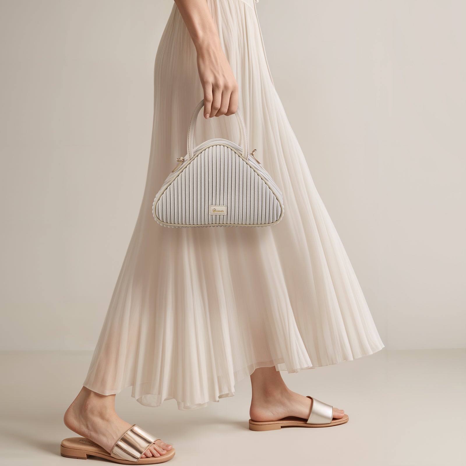 ONIMALS Hot Selling Solid Color Elegance Triangular Design Women Hand Bag for Daily Use