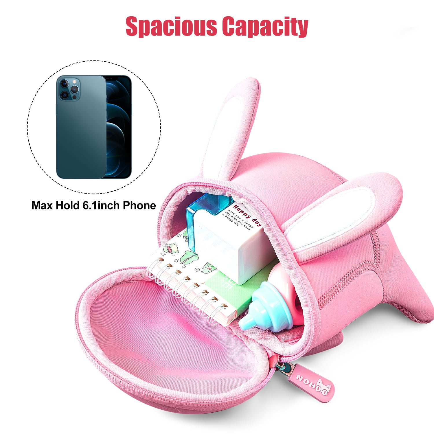 NOHOO High Quality Mini Kids Cute 3D Animal Modeling Waist Bag Waterproof Chest Bag for Kids