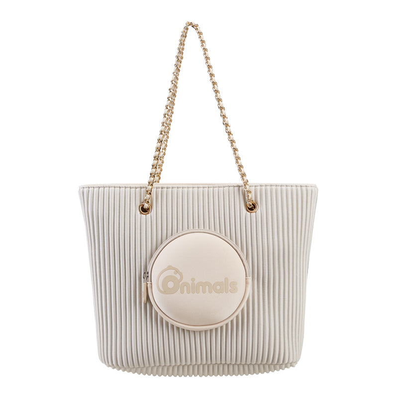 ONIMALS Hot Selling Fashion Soild Color Women Tote Hand Bag with Chain Handle
